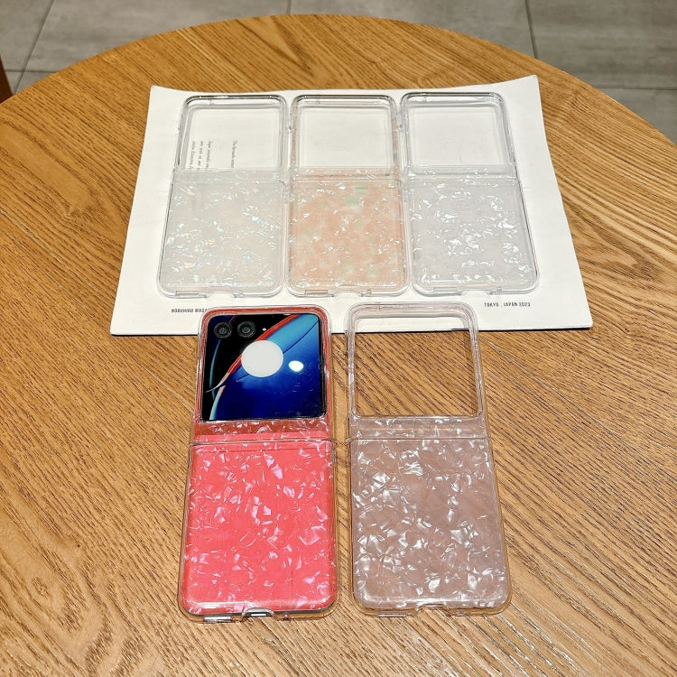 For Motorola Razr 50 Pearlescent Shell Texture Phone Case