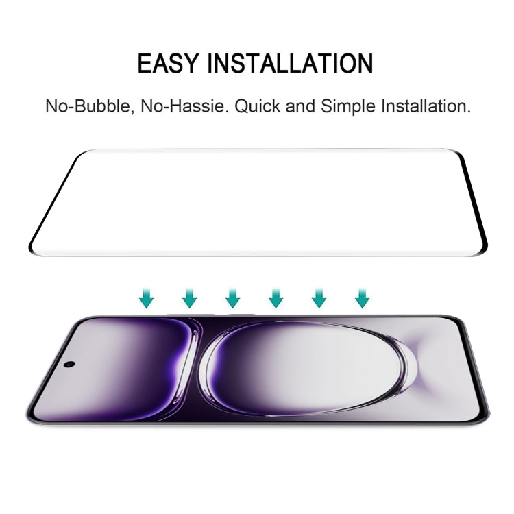 For OPPO Reno12 Global 25pcs Edge Glue 9H HD 3D Curved Edge Tempered Glass Film - Black