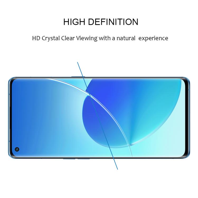 For OPPO Reno6 Pro 5G Full Glue 9H HD 3D Curved Edge Tempered Glass Film - Black