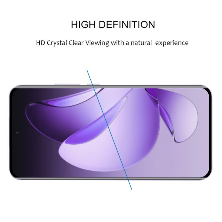 For OPPO Reno13 Pro 5G Global Full Glue 9H HD 3D Curved Edge Tempered Glass Film - Black