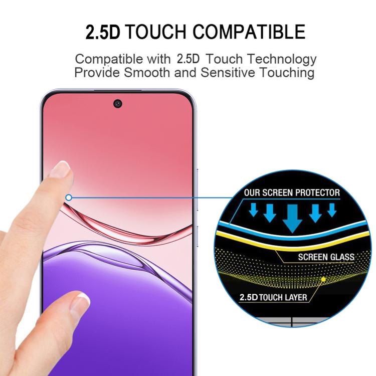 For OPPO A5 Pro 5G Full Glue 9H HD 3D Curved Edge Tempered Glass Film - Black