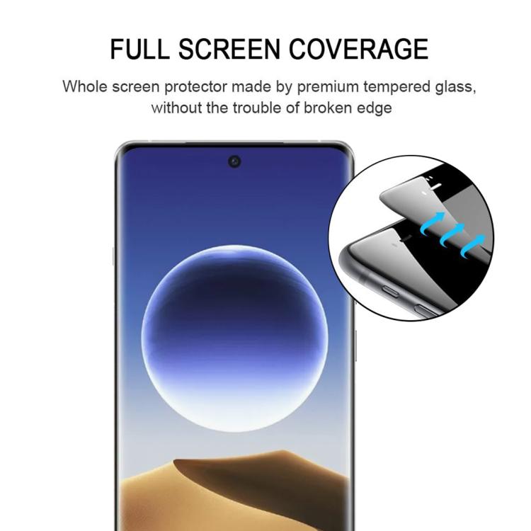 For OPPO Find X7 Ultra Full Glue 9H HD 3D Curved Edge Tempered Glass Film - Black