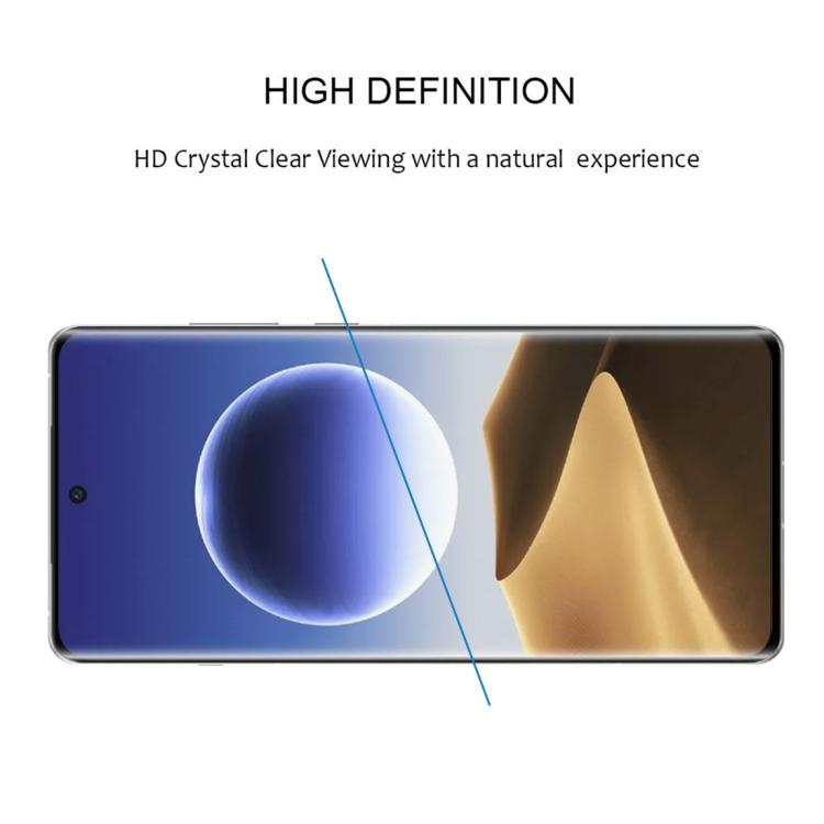 For OPPO Find X7 Ultra Full Glue 9H HD 3D Curved Edge Tempered Glass Film - Black