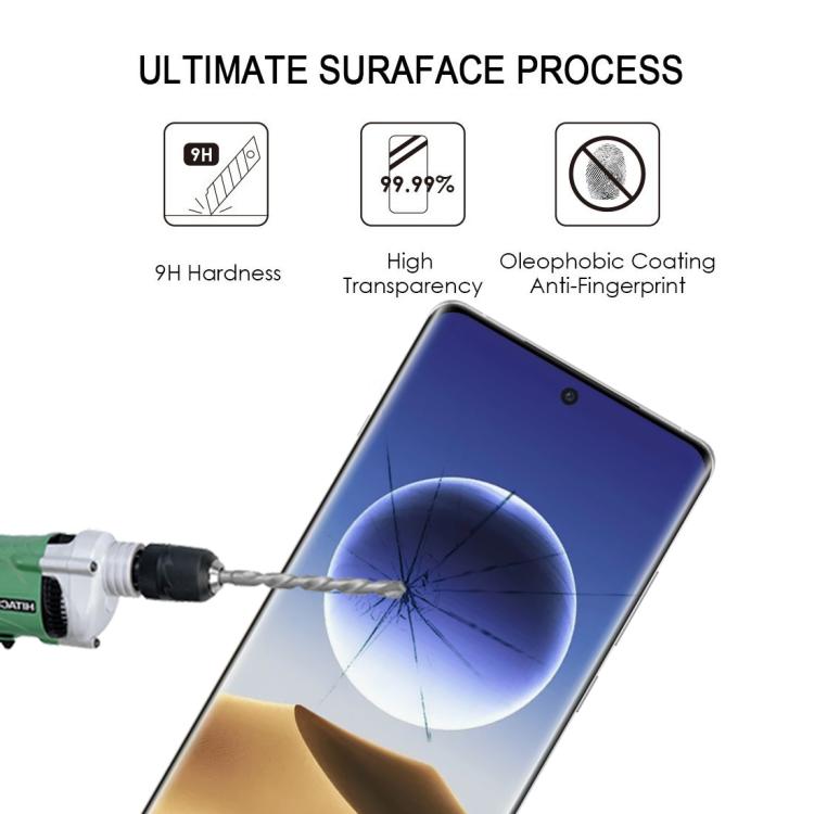 For OPPO Find X7 Ultra Full Glue 9H HD 3D Curved Edge Tempered Glass Film - Black