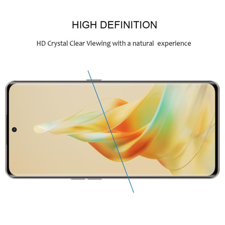 For OPPO Reno8 T 5G Full Glue 9H HD 3D Curved Edge Tempered Glass Film - Black