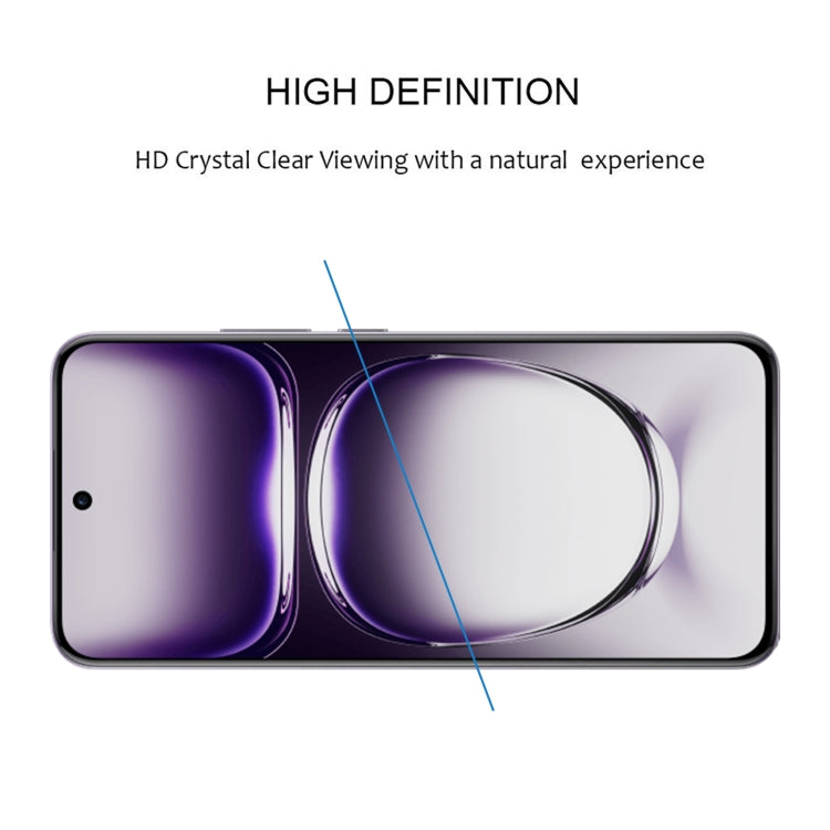 For OPPO Reno12 Pro Global 25pcs Full Glue 9H HD 3D Curved Edge Tempered Glass Film - Black