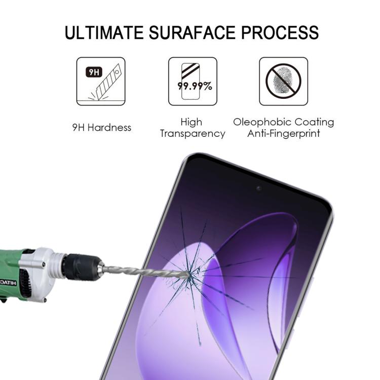 For OPPO Reno13 Pro 5G Global 25pcs Full Glue 9H HD 3D Curved Edge Tempered Glass Film - Black