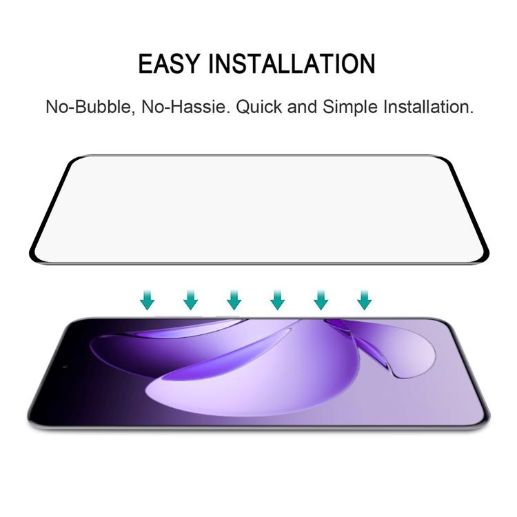 For OPPO Reno13 Pro 5G Global 25pcs Full Glue 9H HD 3D Curved Edge Tempered Glass Film - Black