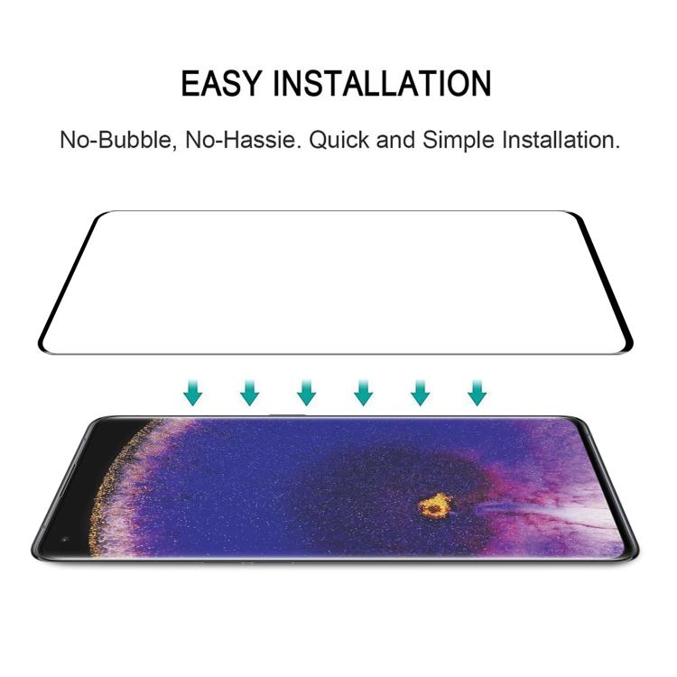 For OPPO Find X5 Pro 25pcs Full Glue 9H HD 3D Curved Edge Tempered Glass Film - Black