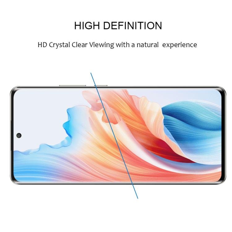 For OPPO A2 Pro 25pcs Full Glue 9H HD 3D Curved Edge Tempered Glass Film - Black