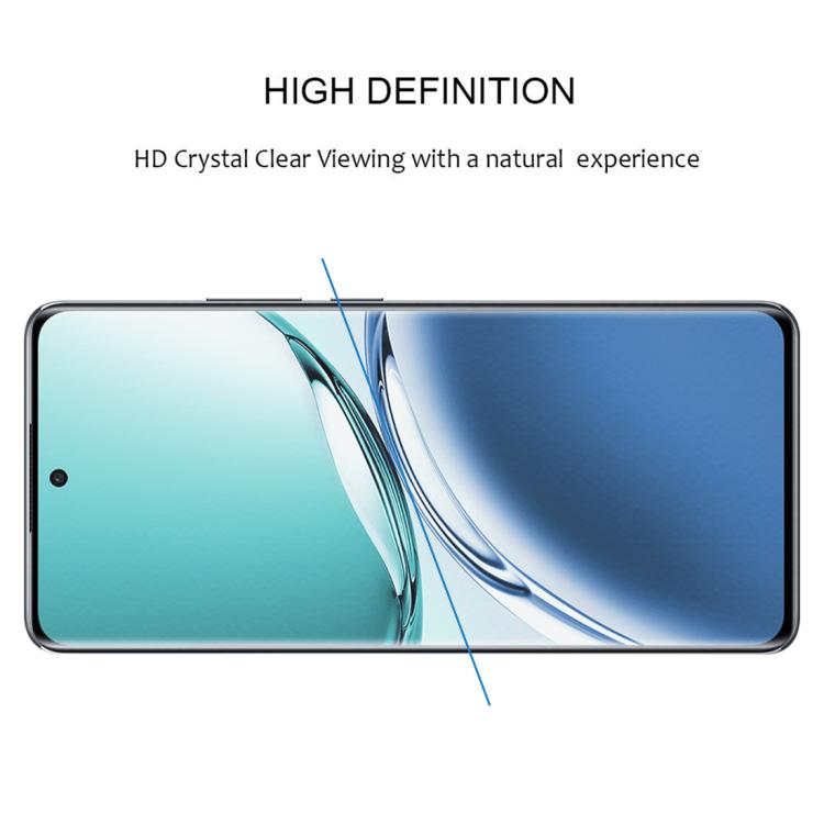 For OPPO A3 Pro 5G 25pcs Full Glue 9H HD 3D Curved Edge Tempered Glass Film - Black