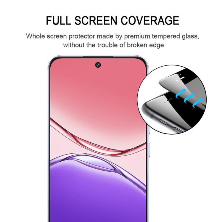 For OPPO A5 Pro 5G 25pcs Full Glue 9H HD 3D Curved Edge Tempered Glass Film - Black