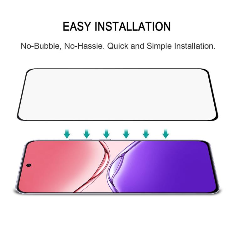 For OPPO A5 Pro 5G 25pcs Full Glue 9H HD 3D Curved Edge Tempered Glass Film - Black