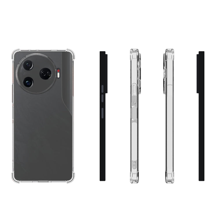 For Tecno Camon 30 Pro 5G Shockproof Non-slip Thickening TPU Phone Case - Transparent