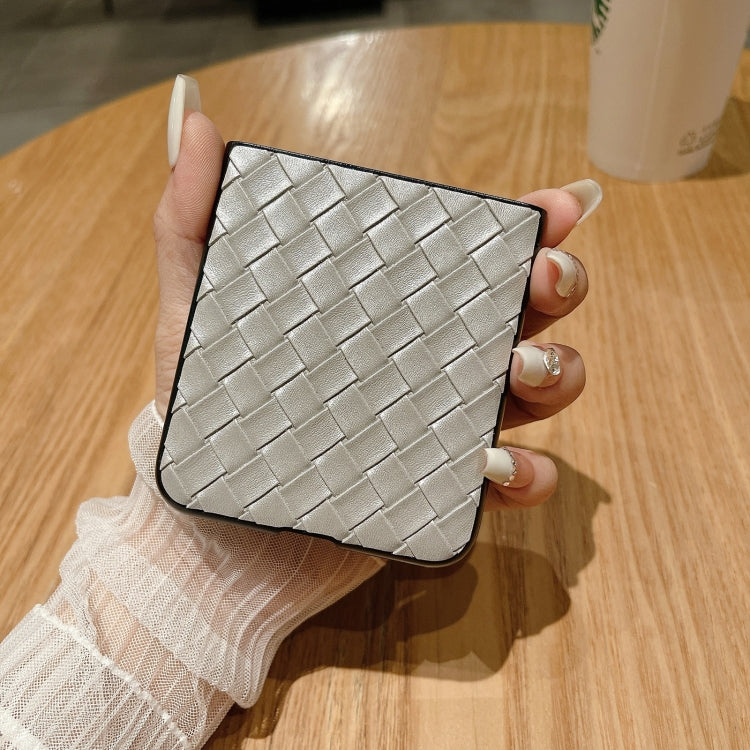 For Motorola Razr 50 Woven Texture Folding PU Phone Case