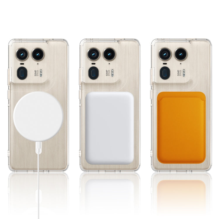 For Motorola Edge 50 Ultra MagSafe Clear Acrylic PC Hybrid TPU Phone Case - Transparent