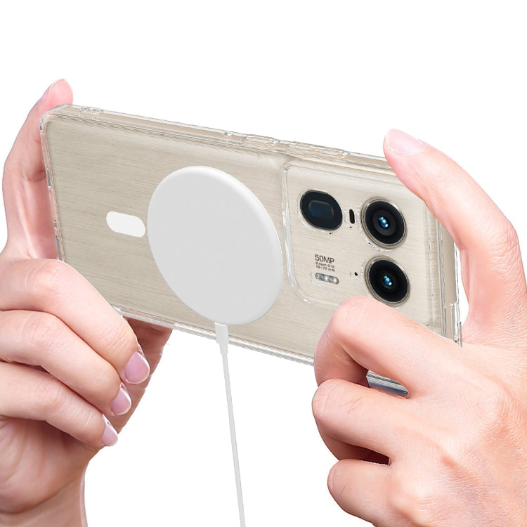 For Motorola Edge 50 Ultra MagSafe Clear Acrylic PC Hybrid TPU Phone Case - Transparent