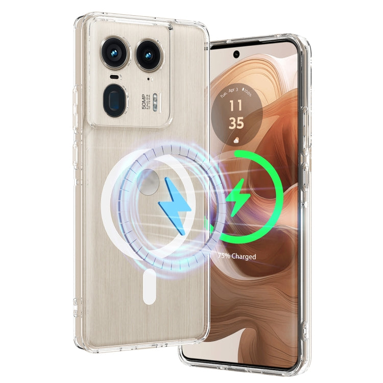 For Motorola Moto X50 Ultra MagSafe Clear Acrylic PC Hybrid TPU Phone Case - Transparent