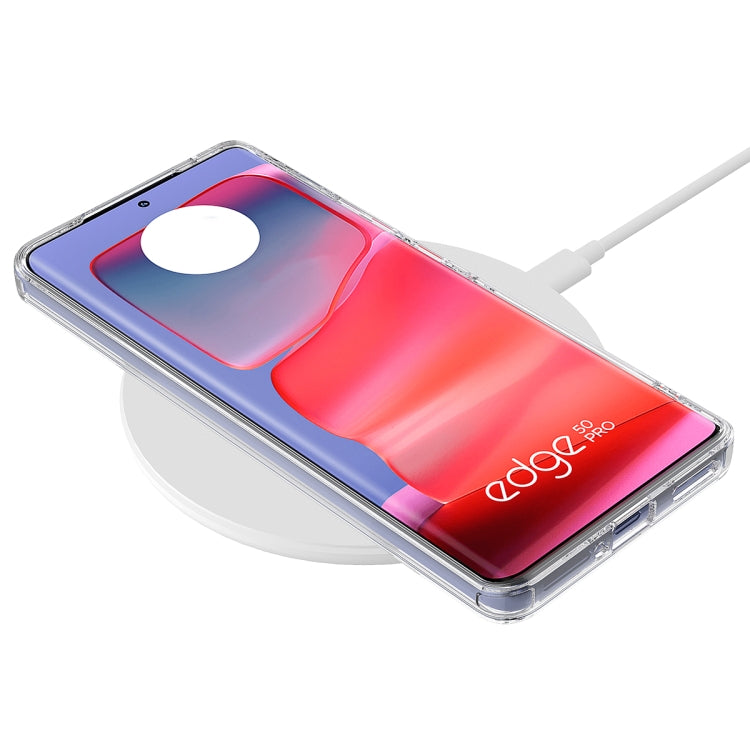 For Motorola Edge 50 Pro MagSafe Clear Acrylic PC Hybrid TPU Phone Case - Transparent