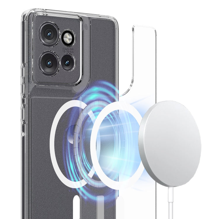 For Motorola Edge 50 Neo / Edge 60 Neo MagSafe Clear Acrylic PC Hybrid TPU Phone Case - Transparent