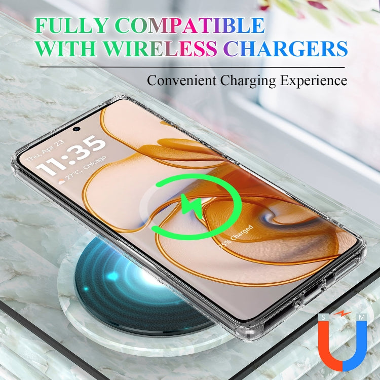 For Motorola Edge 50 MagSafe Clear Acrylic PC Hybrid TPU Phone Case - Transparent