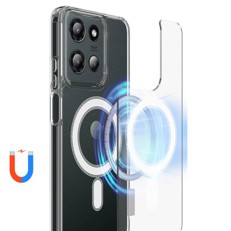 For Motorola Moto G 2025 5G MagSafe Clear Acrylic PC Hybrid TPU Phone Case - Transparent