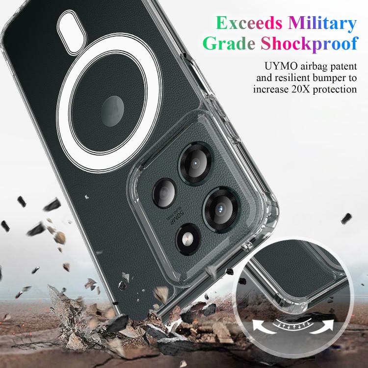For Motorola Moto G 2025 5G MagSafe Clear Acrylic PC Hybrid TPU Phone Case - Transparent