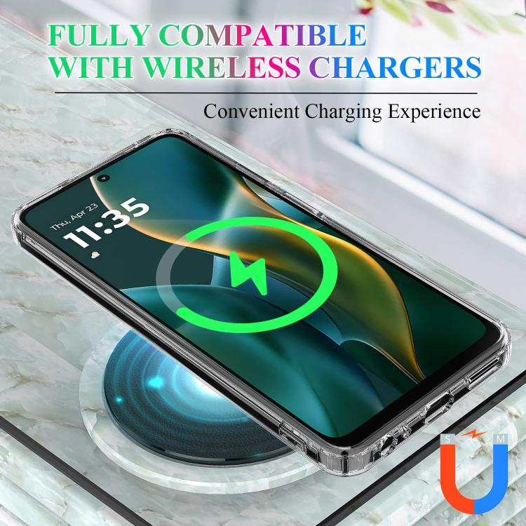 For Motorola Moto G Stylus 5G 2025 MagSafe Clear Acrylic PC Hybrid TPU Phone Case - Transparent