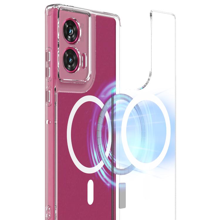For Motorola Moto G24 / G04 / E14 4G MagSafe Clear Acrylic PC Hybrid TPU Phone Case - Transparent