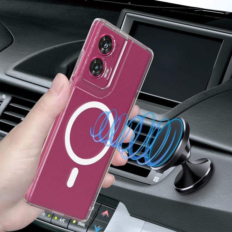 For Motorola Moto G24 / G04 / E14 4G MagSafe Clear Acrylic PC Hybrid TPU Phone Case - Transparent