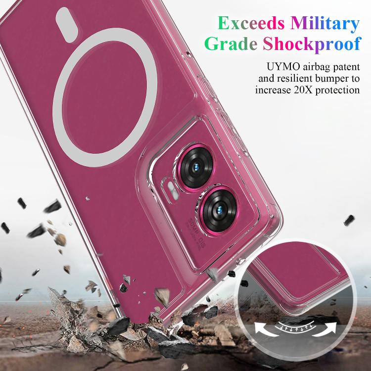 For Motorola Moto G24 / G04 / E14 4G MagSafe Clear Acrylic PC Hybrid TPU Phone Case - Transparent