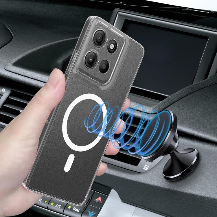 For Motorola Moto G17 / G17 Power / G15 MagSafe Clear Acrylic PC Hybrid TPU Phone Case - Transparent