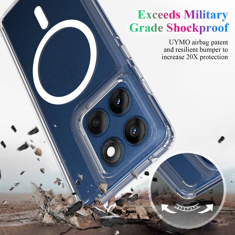 For Motorola Edge 60 / 60s / 60 Fusion MagSafe Clear Acrylic PC Hybrid TPU Phone Case - Transparent