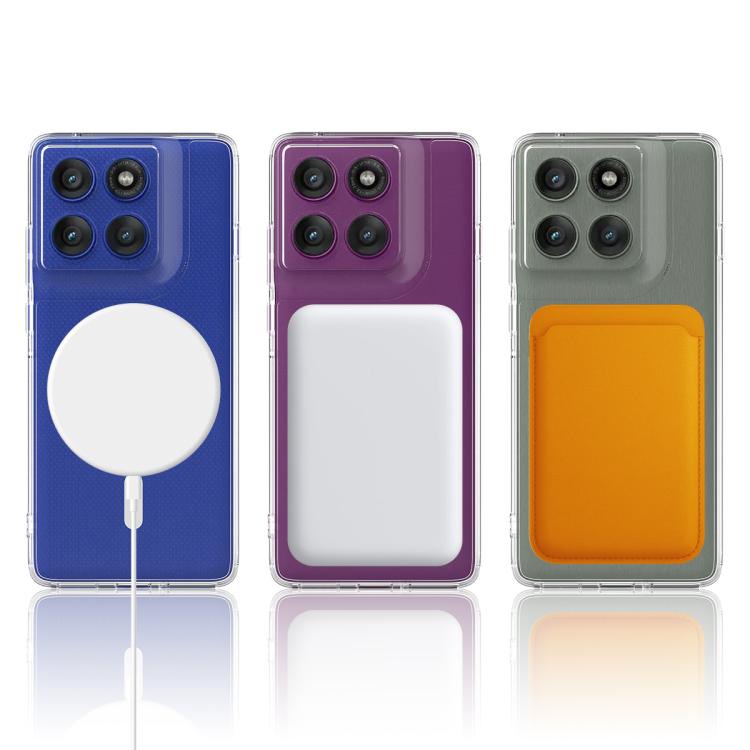 For Motorola Edge 60 Pro 5G MagSafe Clear Acrylic PC Hybrid TPU Phone Case - Transparent