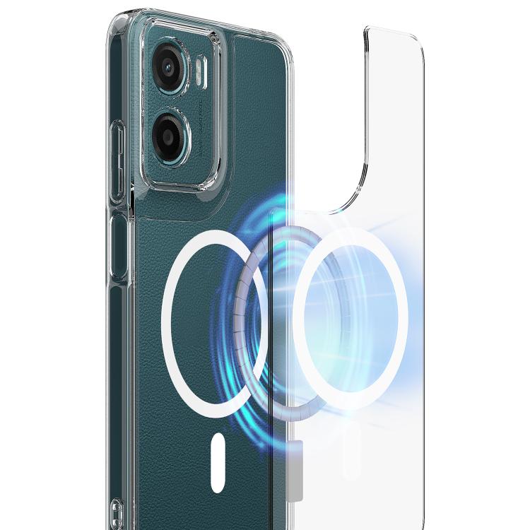 For Motorola Moto G06 / G06 Power 4G MagSafe Clear Acrylic PC Hybrid TPU Phone Case - Transparent