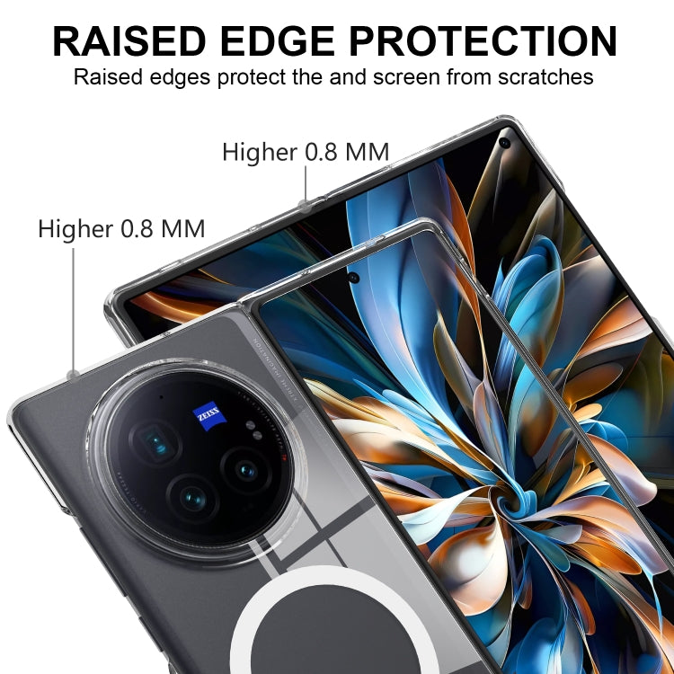 For vivo X Fold3 Scratchproof PC Transparent MagSafe Phone Case