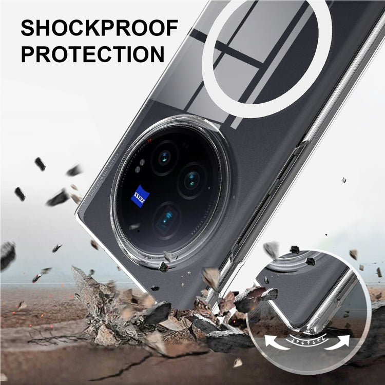 For vivo X Fold3 Scratchproof PC Transparent MagSafe Phone Case