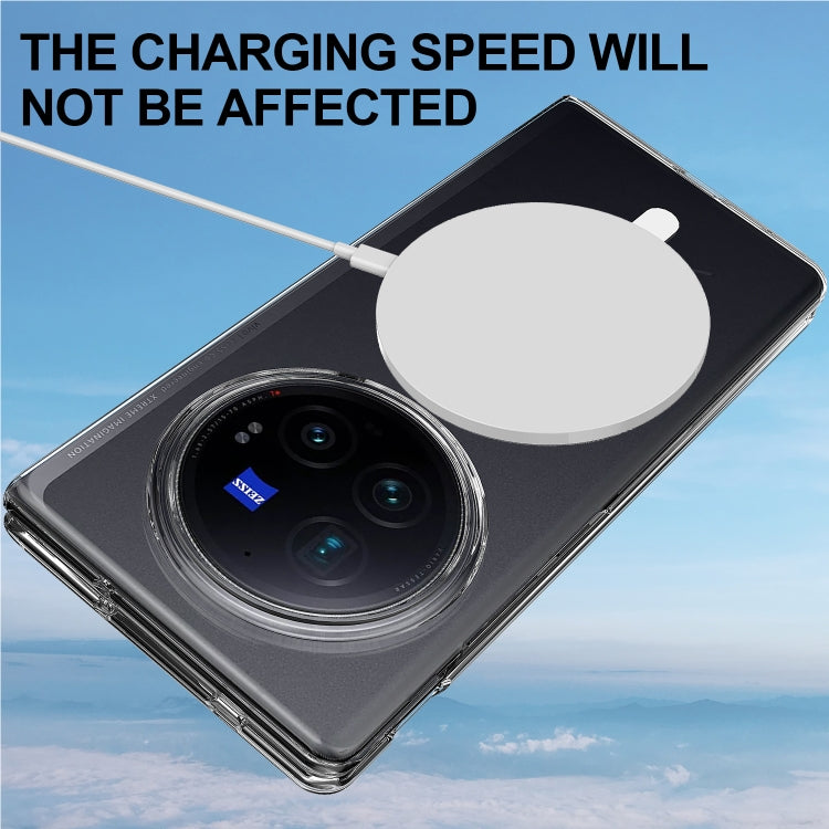 For vivo X Fold3 Scratchproof PC Transparent MagSafe Phone Case