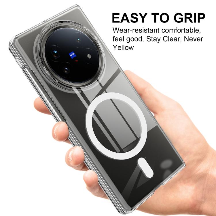 For vivo X Fold5 Scratchproof PC Transparent MagSafe Phone Case
