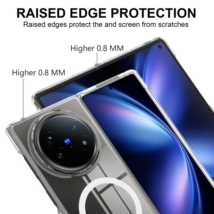 For vivo X Fold5 Scratchproof PC Transparent MagSafe Phone Case
