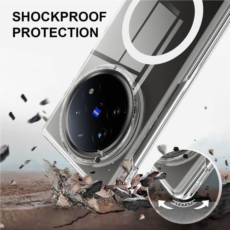 For vivo X Fold5 Scratchproof PC Transparent MagSafe Phone Case