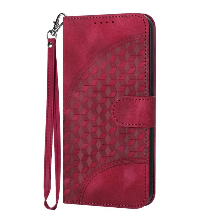 For Redmi Note 14 4G 163.25mm Elephant Head Embossed Phone Leather Case with Lanyard