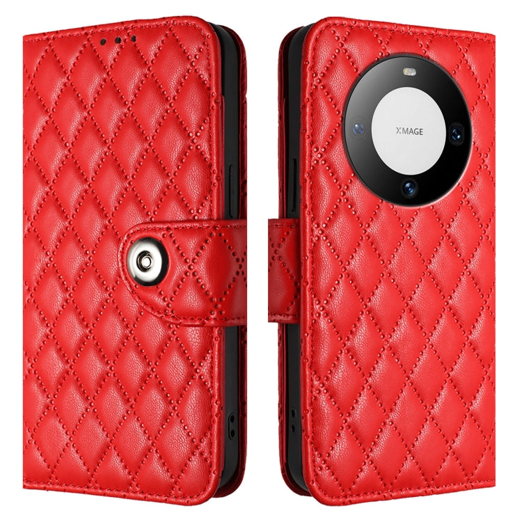 For Huawei Mate 60 Pro / 60 Pro+ Rhombic Texture Flip Leather Phone Case with Lanyard