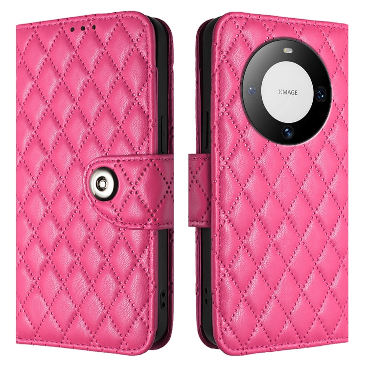 For Huawei Mate 60 Pro / 60 Pro+ Rhombic Texture Flip Leather Phone Case with Lanyard