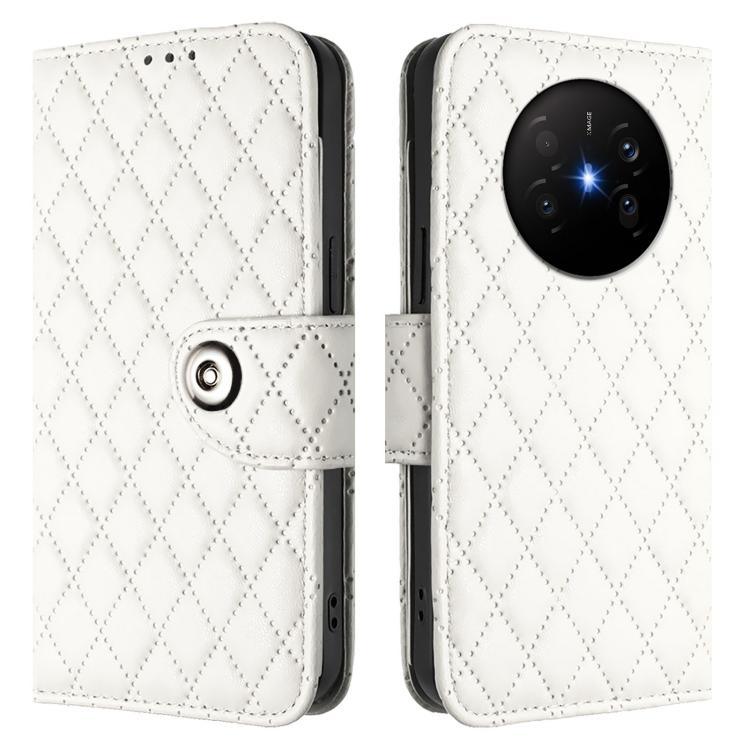 For Huawei Mate 70 Air 5G Rhombic Texture Flip Leather Phone Case with Lanyard