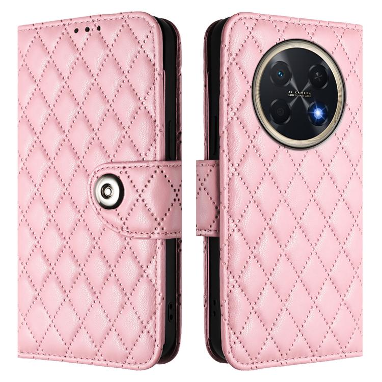 For Huawei Pura 90 Pro Max 5G Rhombic Texture Flip Leather Phone Case with Lanyard