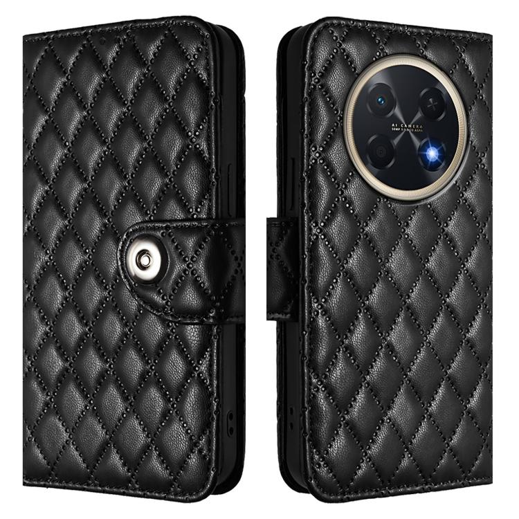 For Huawei Pura 90 Pro Max 5G Rhombic Texture Flip Leather Phone Case with Lanyard
