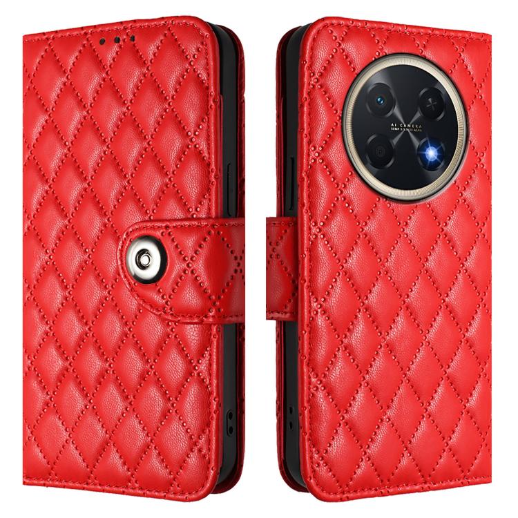 For Huawei Pura 90 Pro Max 5G Rhombic Texture Flip Leather Phone Case with Lanyard