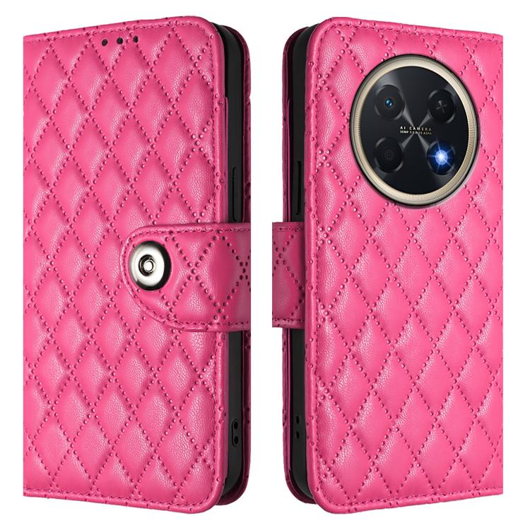 For Huawei Pura 90 Pro Max 5G Rhombic Texture Flip Leather Phone Case with Lanyard