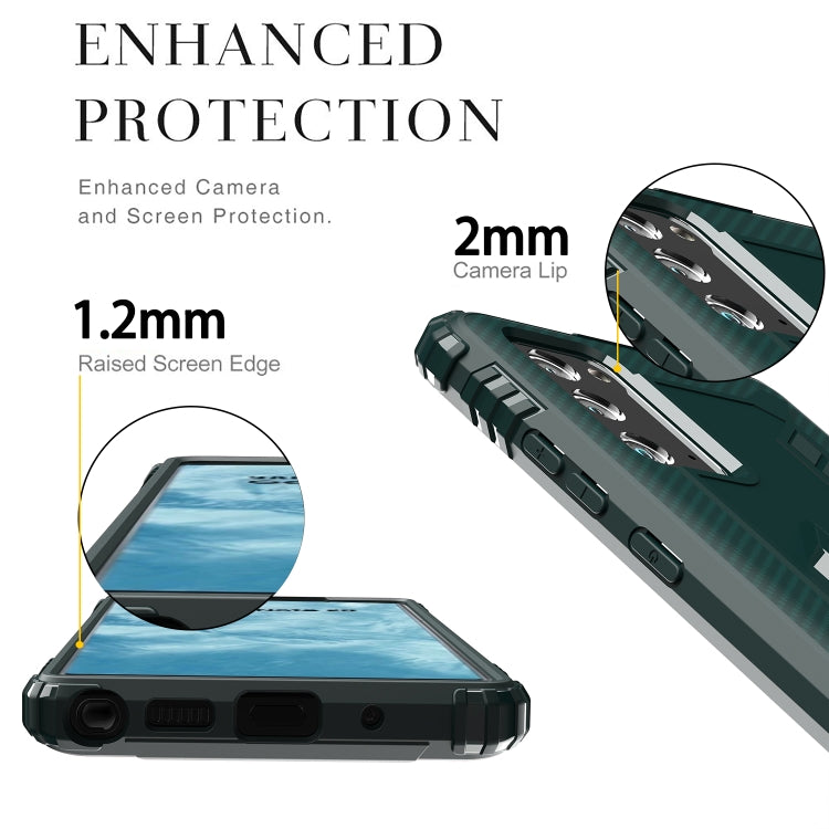 For Samsung Galaxy Note20 Ultra Carbon Fiber Protective Case with 360 Degree Rotating Ring Holder
